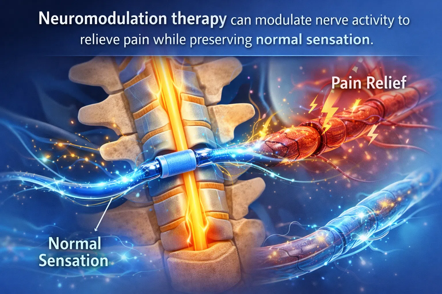 how neuromodulation therapy alleviates chronic nerve pain.